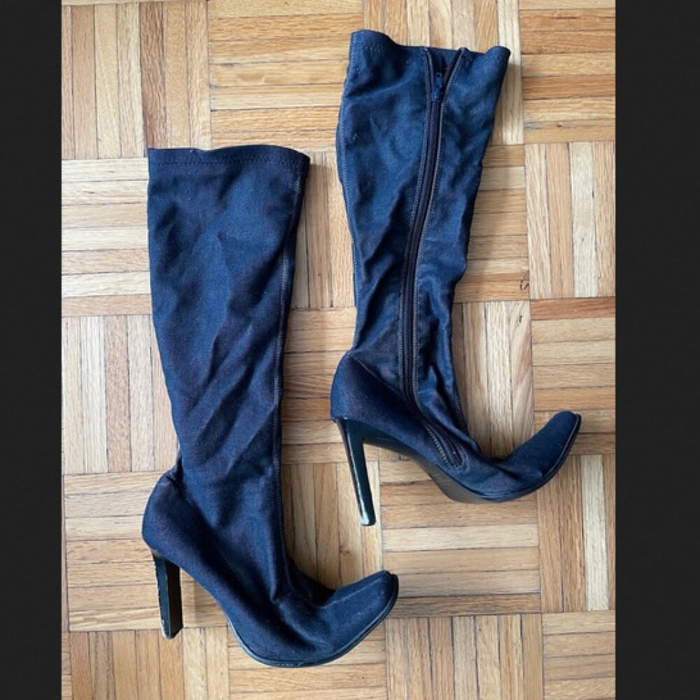 vintage 90s blue jean Diba Womens Boots size 7.5